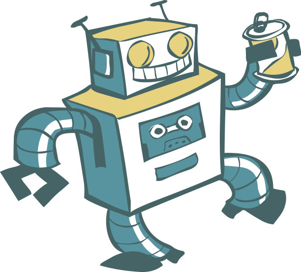 派对机器人打开一个罐头图片下载