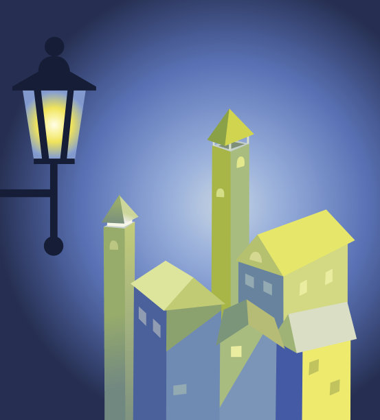 灯笼在城市图片下载