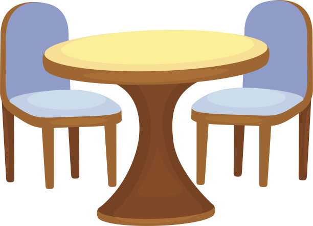 插图椅子和桌子图片下载