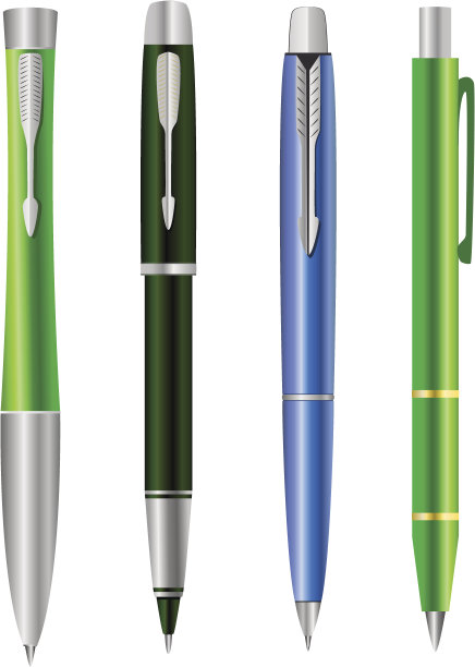 矢量插图设置彩色笔图片下载