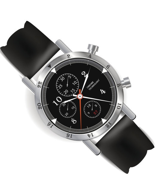 真实的手表孤立在白色背景图片下载