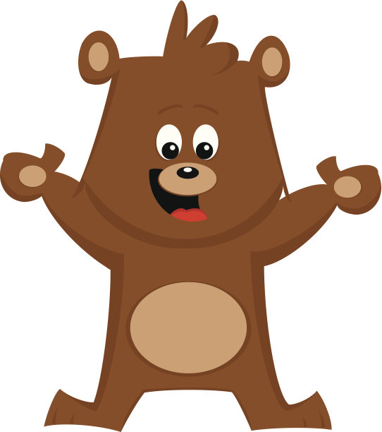 快乐的熊卡通图片下载