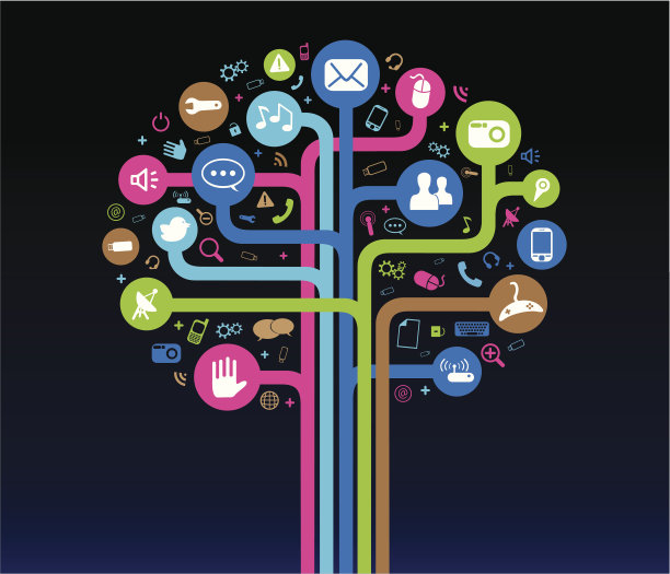 社交媒体的树图片下载