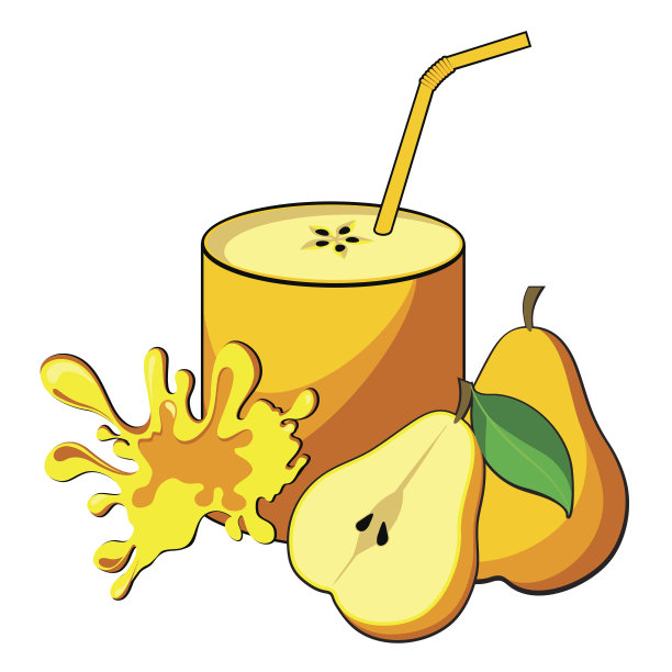 梨汁瓶子。图片下载