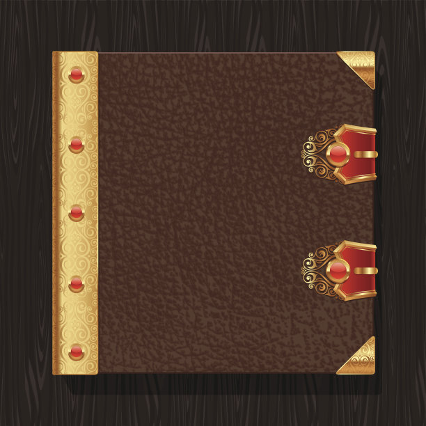 皮革古董书精装图片下载