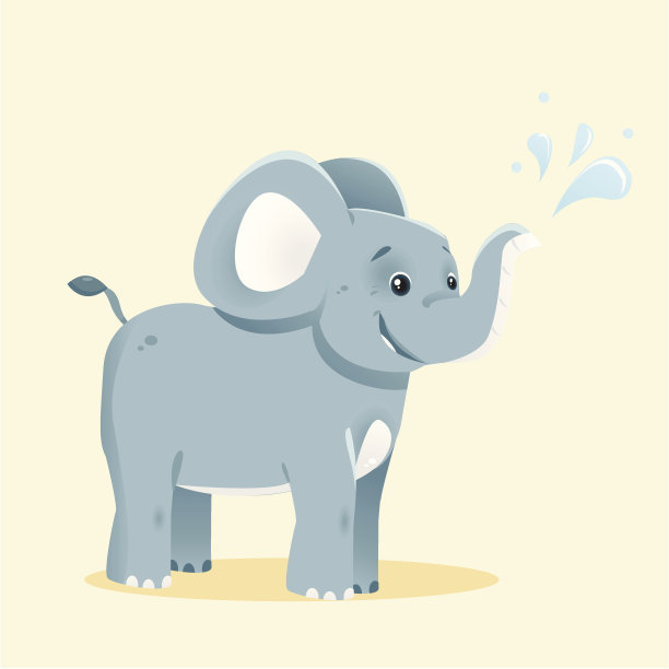 卡通的大象图片下载