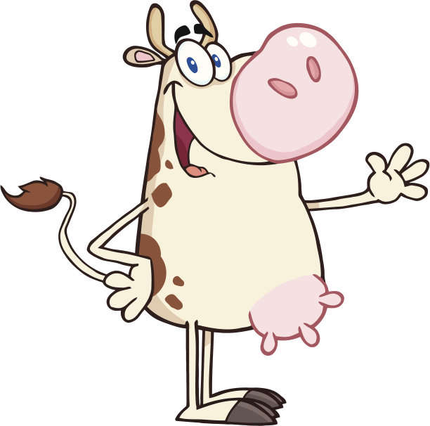 站着挥手的牛图片下载