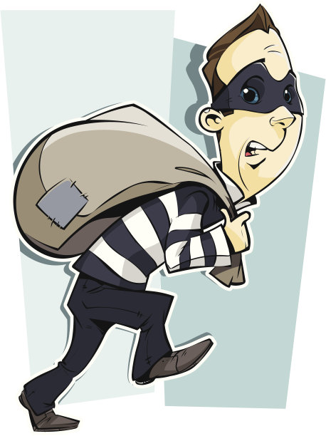 鬼鬼祟祟的小偷图片下载