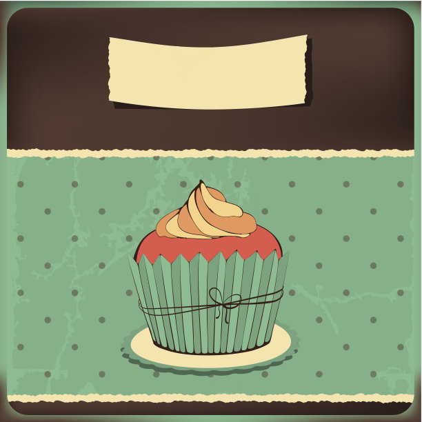 矢量插图的纸杯蛋糕图片下载