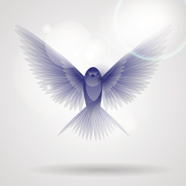 蓝色喷点鸟素材图片