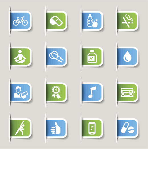 标签-健康和健身图标图片下载