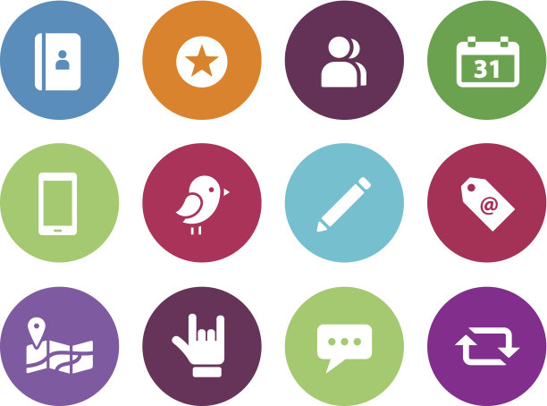 社交图标|圈风格图片下载