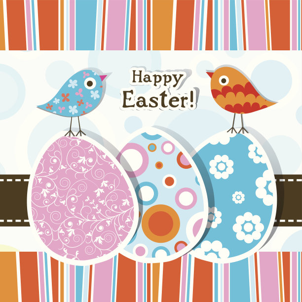 复活节贺卡模板图片下载