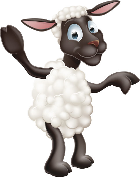 绵羊挥手指指点点图片下载