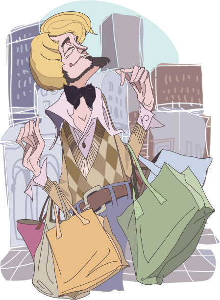 拿着购物袋的女人图片下载