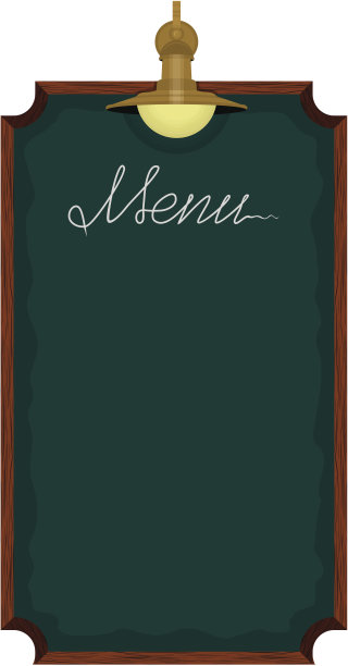 餐厅或咖啡馆外的菜单牌图片下载
