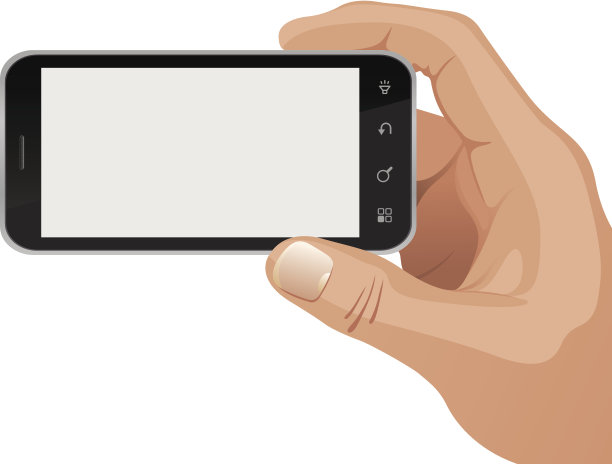 手拿着智能手机图片下载