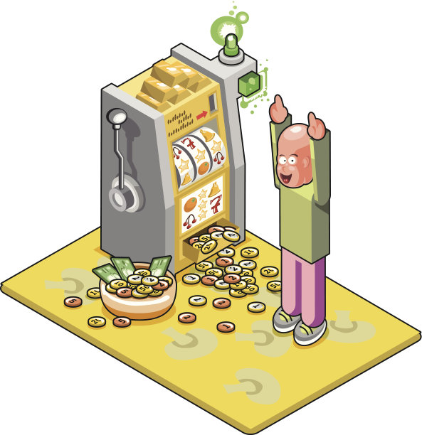 大赢家赢得老虎机超级头奖(向量)图片下载