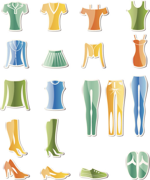 女人和女性服装的图标图片下载