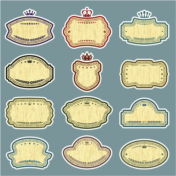 十二个向量垃圾标签图片下载