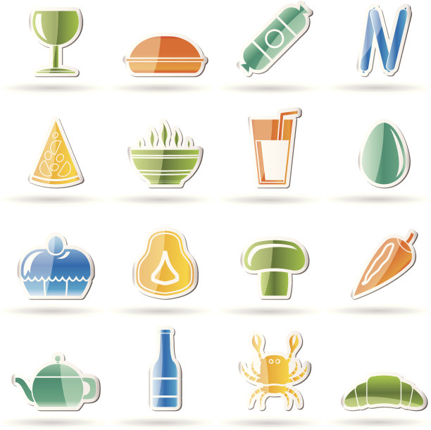 购物，食物和饮料图标图片下载