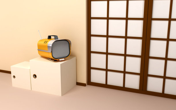 日本背景与复古电视图片下载