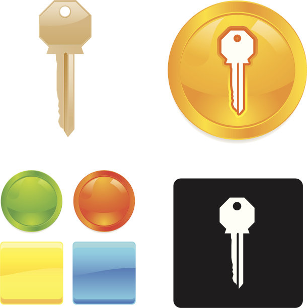 关键矢量图标按钮图片下载