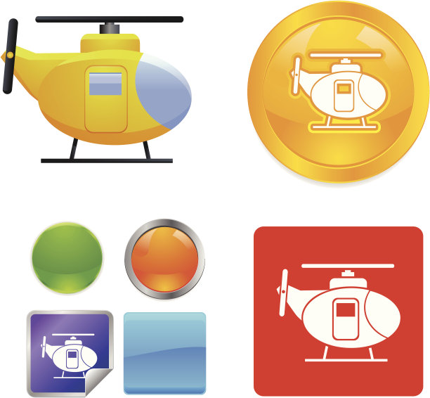 直升机直升机矢量图标图片下载