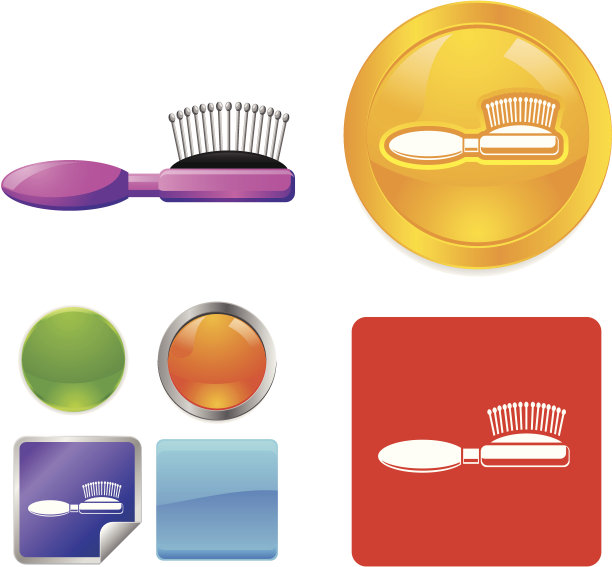 毛刷矢量图标图片下载