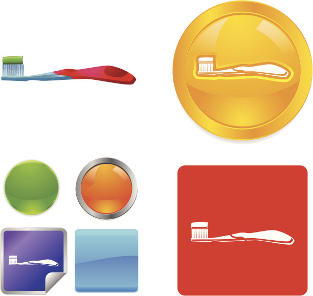 牙刷矢量图标图片下载