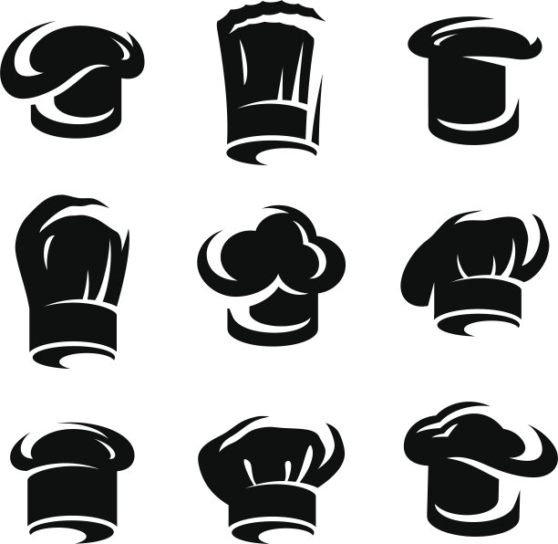厨师的帽子。向量图片下载