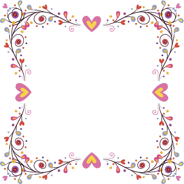 心形装饰相框图片下载