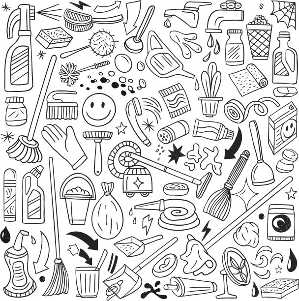 清洁工具-涂鸦集图片下载