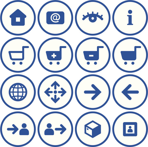 矢量电子商务图标集图片下载