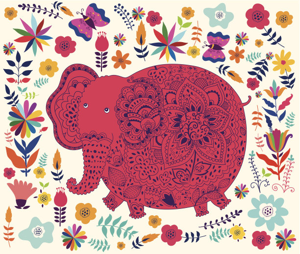 装饰的大象图片下载