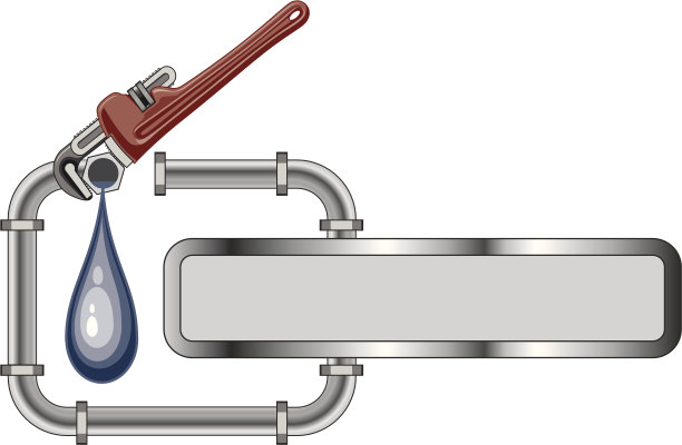 带横幅的水管设计图片下载