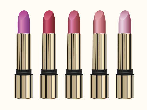 五种不同颜色的口红图片下载