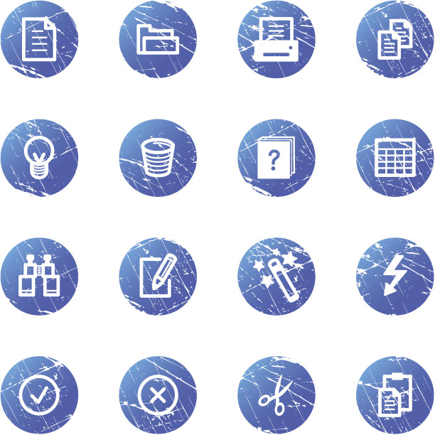 蓝色垃圾文档图标图片下载