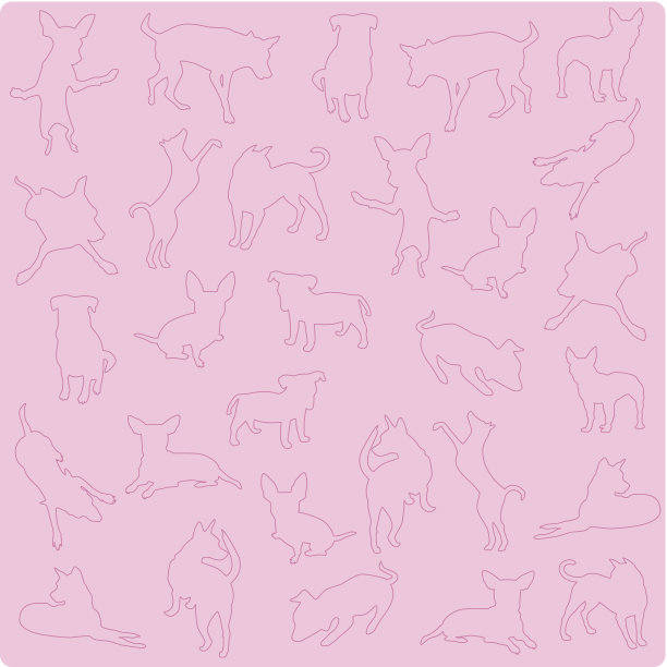 无缝墙纸/背景:狗/小狗(剪影)图片下载