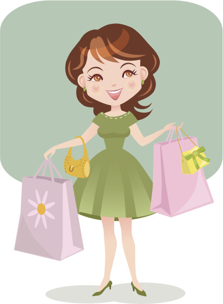 购物的女孩图片下载