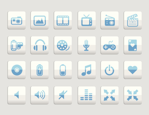 多媒体系列(灰色)图片下载