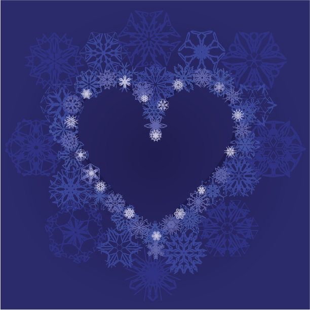 雪花的心象征着冰冷的爱情图片下载
