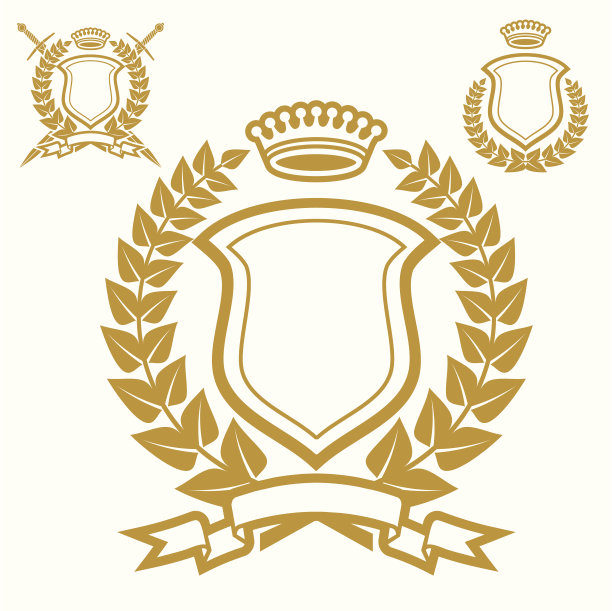 带花环的纹章图片下载