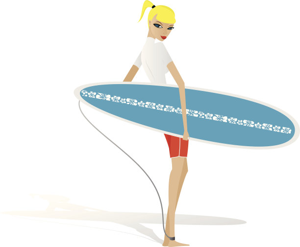 女孩|冲浪女孩图片下载