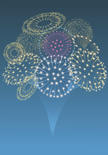 一个烟花花束的图像素材图片