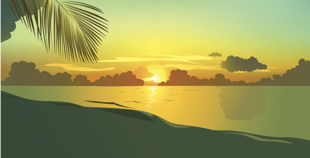 海滩的背景素材图片