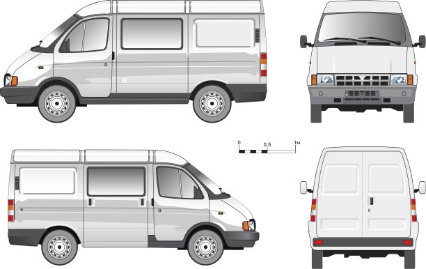 矢量运输小卡车图片下载