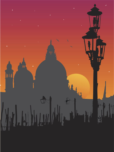 日落在威尼斯图片下载