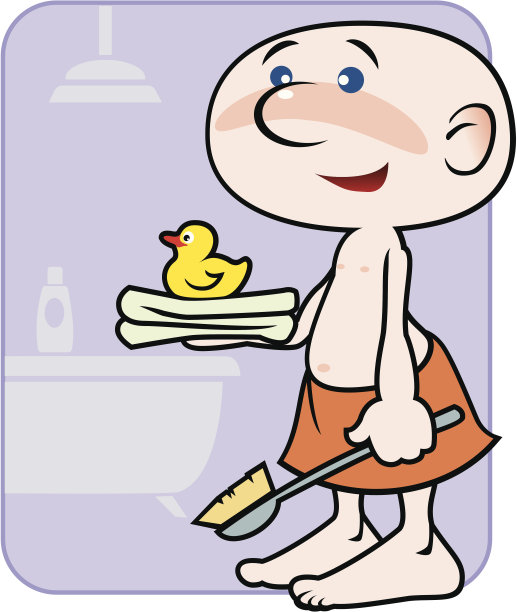 洗澡时间图片下载