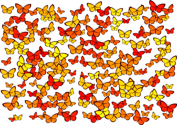 蝴蝶插画素材ID：105589600